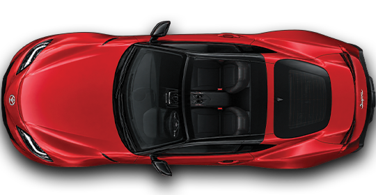 Red Mazda MX-5, top view